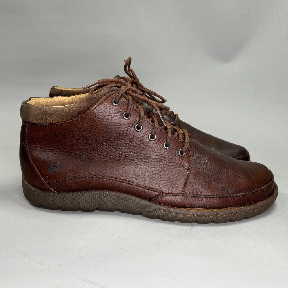 Born Nigel Boots Men's Size 11.5 Dark‎ Brown Leather Lace Up Casual Ankle Chukka